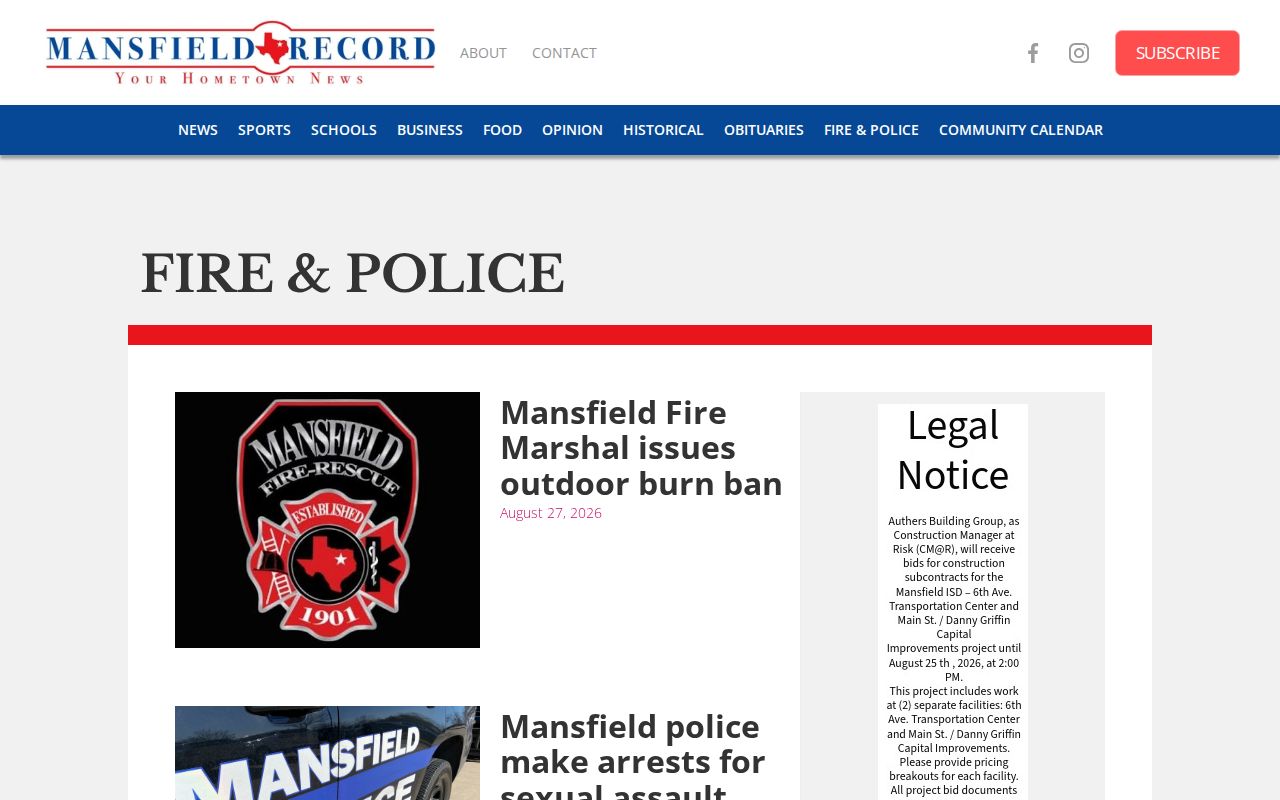 Tioga County crime news Mansfield Record Police and Fire official local coverage section